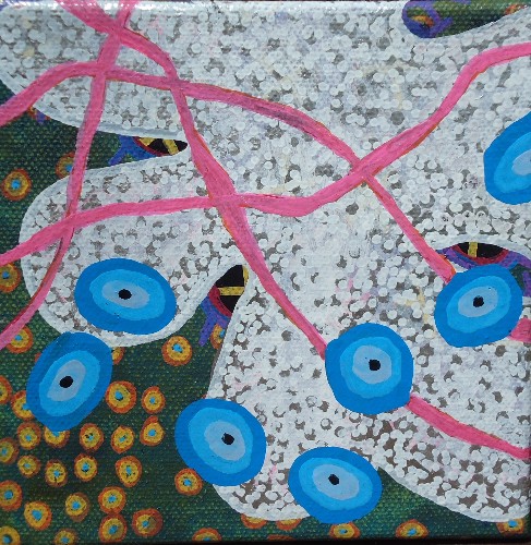 The bride is being watched